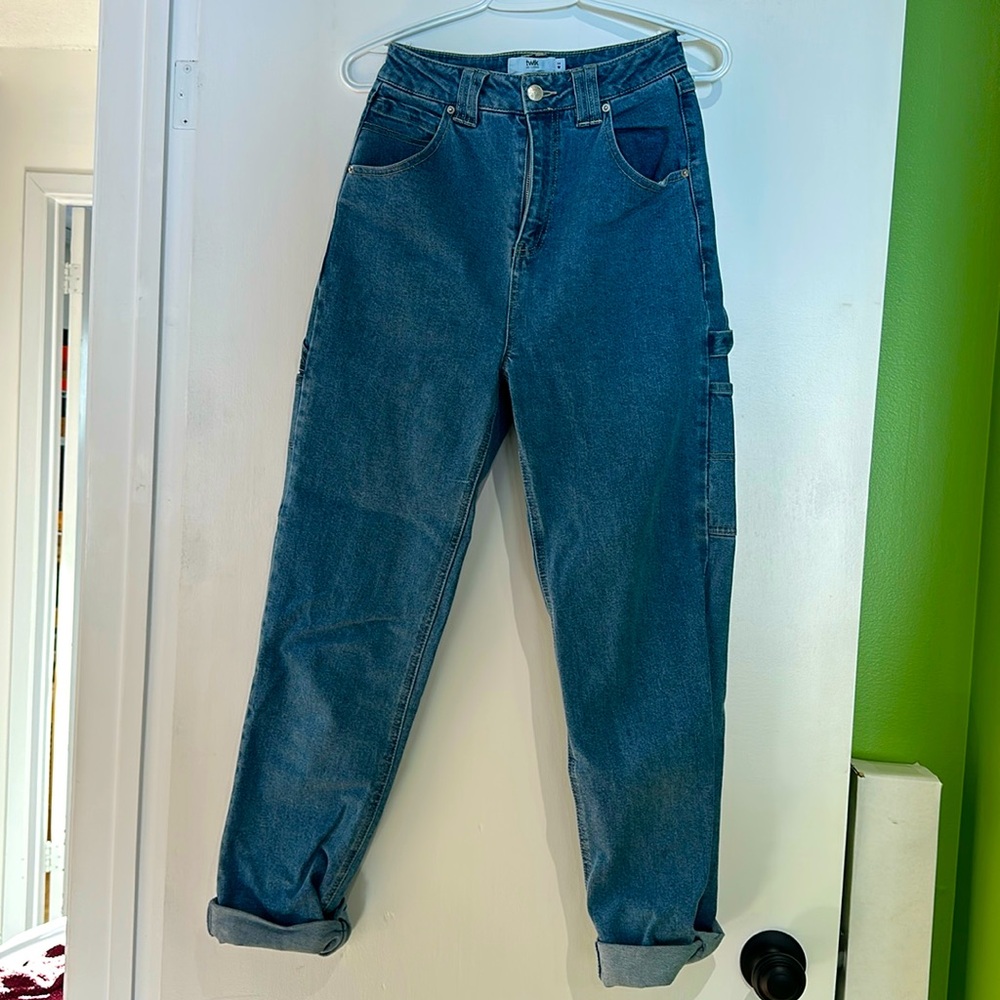 TWIK high rise cuffed jeans with pockets